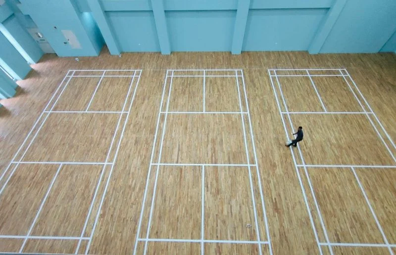 Wood Badminton Court Infra In Hyderabad | Heveawood Badminton Court